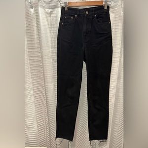 H&M Raw-Hemmed Black Mom Jeans